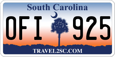 SC license plate OFI925