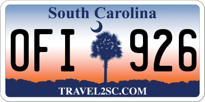 SC license plate OFI926