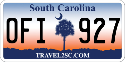 SC license plate OFI927