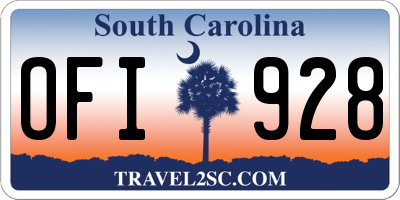 SC license plate OFI928