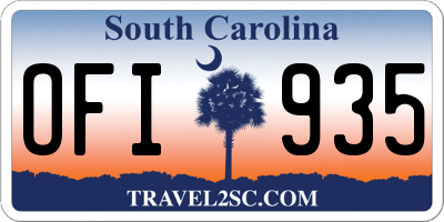 SC license plate OFI935