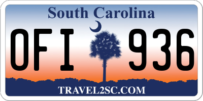 SC license plate OFI936