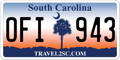 SC license plate OFI943
