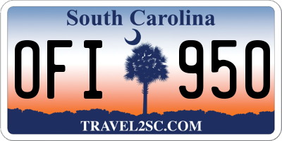 SC license plate OFI950