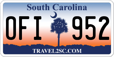 SC license plate OFI952