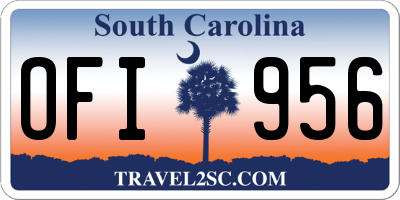 SC license plate OFI956