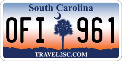 SC license plate OFI961