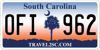 SC license plate OFI962