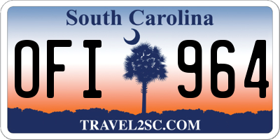 SC license plate OFI964