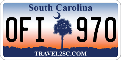 SC license plate OFI970