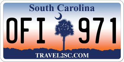 SC license plate OFI971