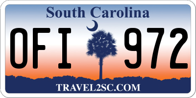 SC license plate OFI972