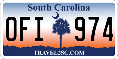 SC license plate OFI974