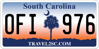 SC license plate OFI976