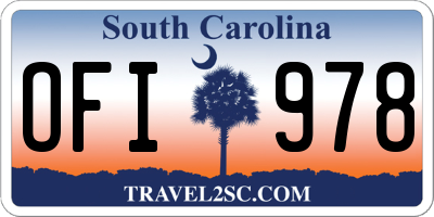 SC license plate OFI978