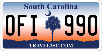 SC license plate OFI990
