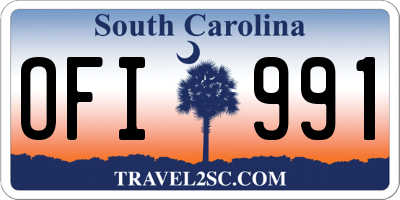 SC license plate OFI991