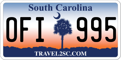 SC license plate OFI995