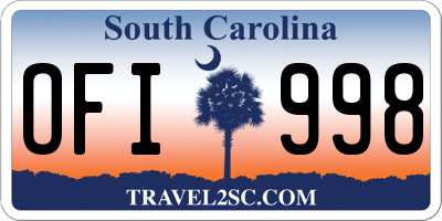 SC license plate OFI998