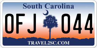SC license plate OFJ044