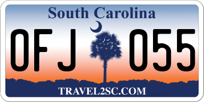SC license plate OFJ055