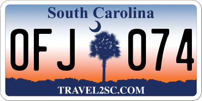 SC license plate OFJ074
