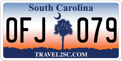 SC license plate OFJ079