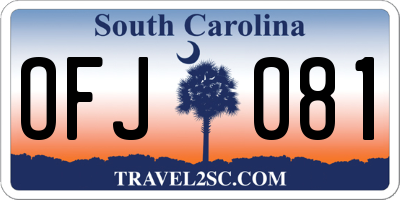 SC license plate OFJ081