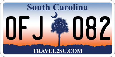 SC license plate OFJ082