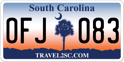 SC license plate OFJ083