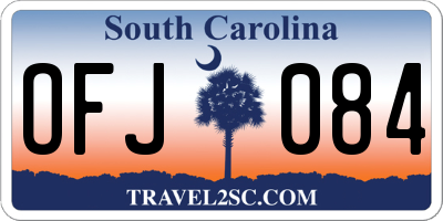 SC license plate OFJ084