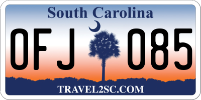 SC license plate OFJ085