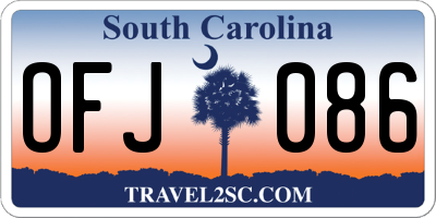 SC license plate OFJ086