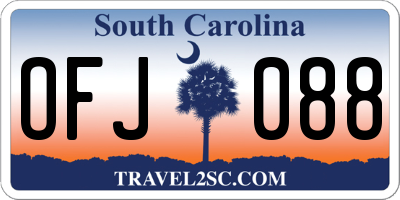 SC license plate OFJ088