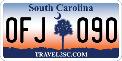 SC license plate OFJ090