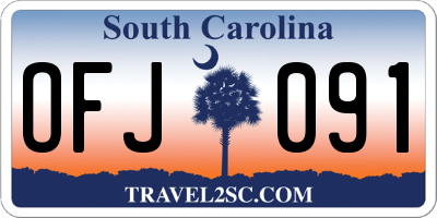 SC license plate OFJ091