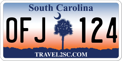 SC license plate OFJ124