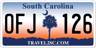 SC license plate OFJ126