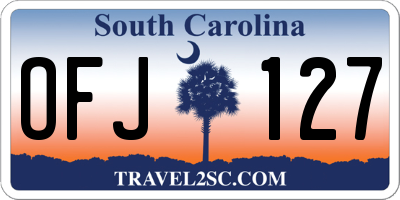 SC license plate OFJ127