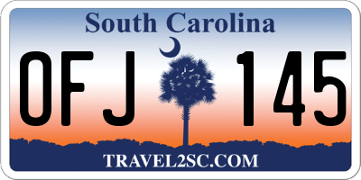 SC license plate OFJ145