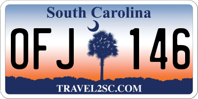 SC license plate OFJ146