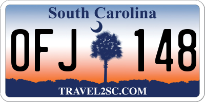 SC license plate OFJ148