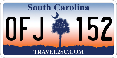 SC license plate OFJ152