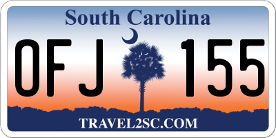 SC license plate OFJ155