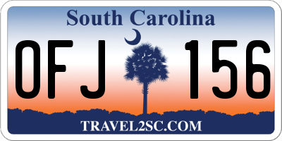 SC license plate OFJ156
