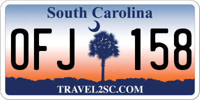 SC license plate OFJ158