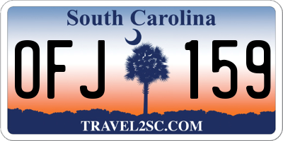 SC license plate OFJ159
