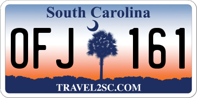 SC license plate OFJ161