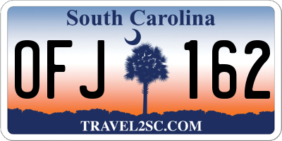 SC license plate OFJ162