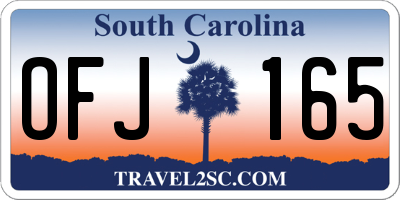 SC license plate OFJ165